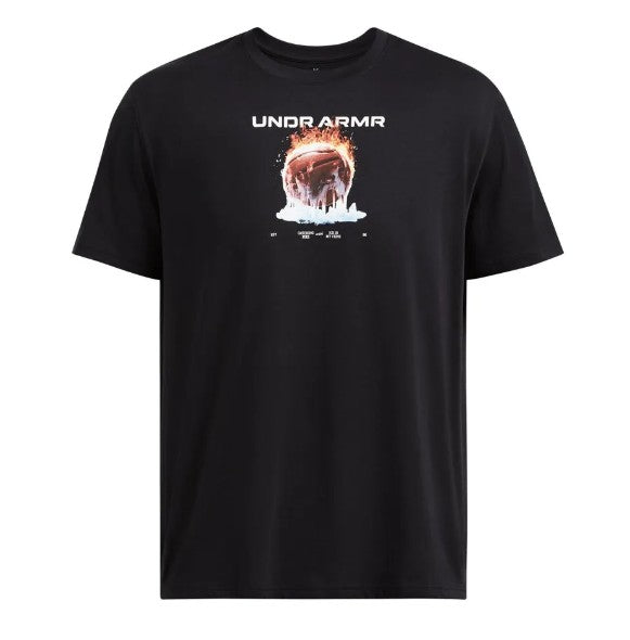 UA Men HW FIire Ice BBall SS Blk