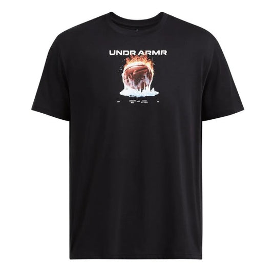 UA Men HW FIire Ice BBall SS Blk