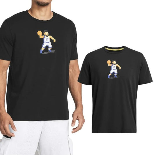 UA MN Curry Animated Tee 1 Blk/Wht