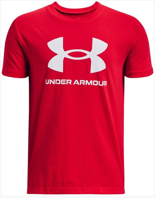 Under Armour Boys Sportstyle Logo SS Red