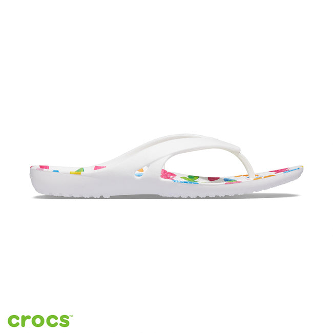 CROCS KADEE II SEASONAL GRAPHICFLIPW BTF/WHI