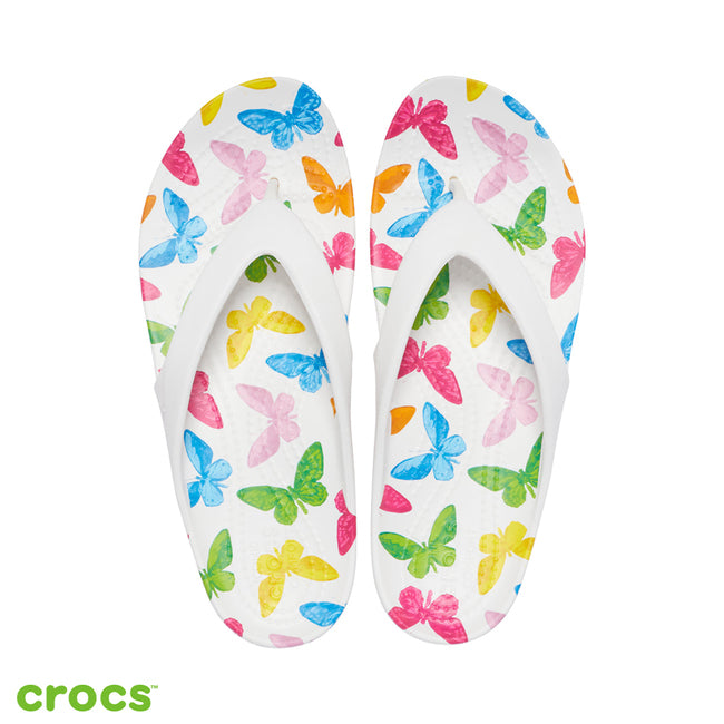 CROCS KADEE II SEASONAL GRAPHICFLIPW BTF/WHI