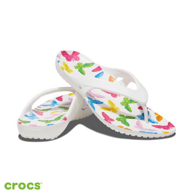 CROCS KADEE II SEASONAL GRAPHICFLIPW BTF/WHI