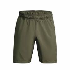 UA MENS WOVEN GRAPHIC SHORTS GREEN/WHT