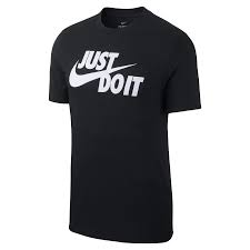 NIKE M NSW TEE JUST DO IT SWOOSH BLK/WHT