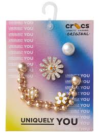 Crocs Jibbitz Pretty In Gold 5 Pack