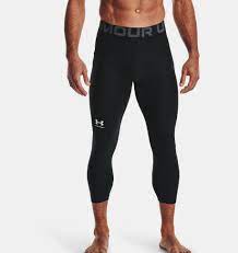 UA MENS HG ARMOUR 3/4 LEGGING BLK