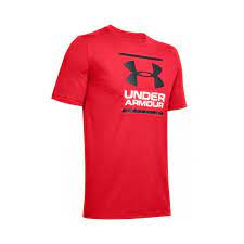 UA M GI FOUNDATION SS T RED/WHT/BLK