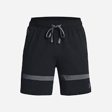 UA MN BASELINE WOVEN SHORT II BLK/GRAY