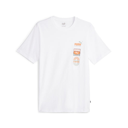 PUMA GRAPHICS VERTICAL TEE WHITE