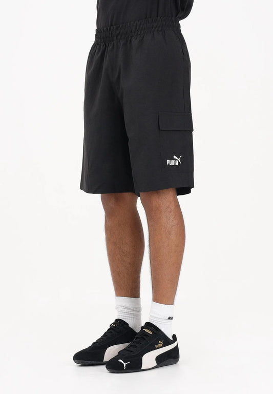 Puma Ess No.1 Logo Woven Cargo Short Black