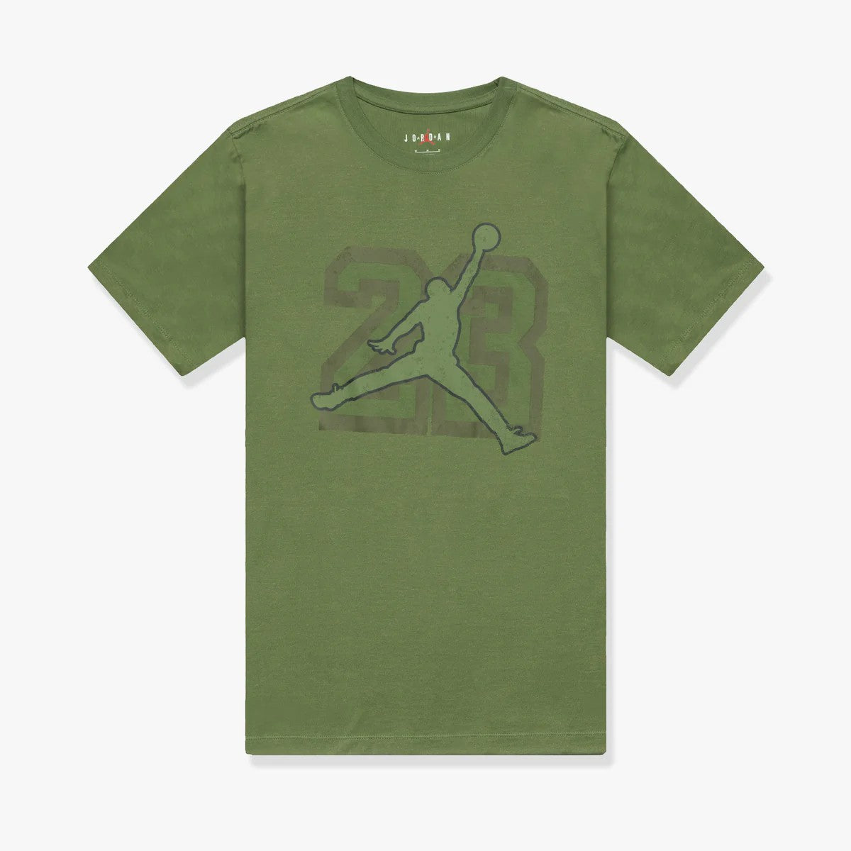 NIKE M J FLT ESS JM SS CREW OLIVE