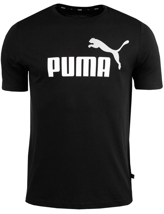 PUMA ESS+ 2 COL LOGO TEE BLK/WHT