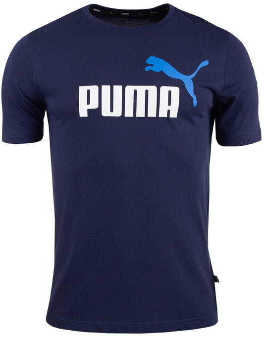 PUMA ESS+2 COL LOGO TEE NAVY