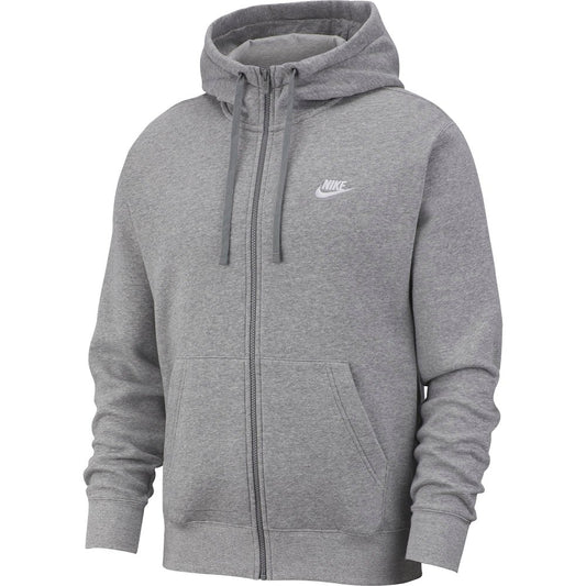 NIKE M NSW CLUB HOODIE FZ BB DK GRY/MATTE