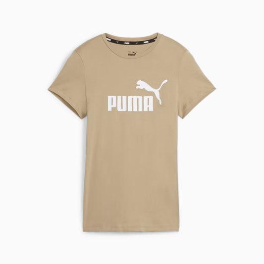 PUMA W ESS LOGO TEE (S) PRAIRIE TAN