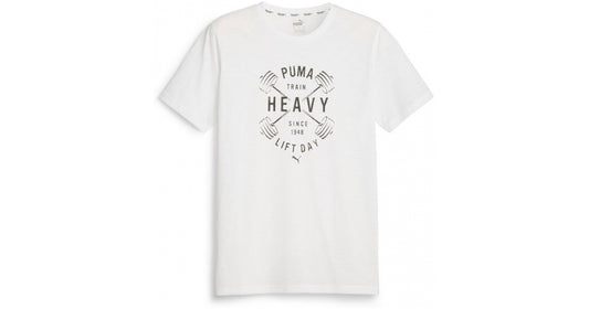 PUMA MEN S GRAPHIC TEE EMBLEM WHITE