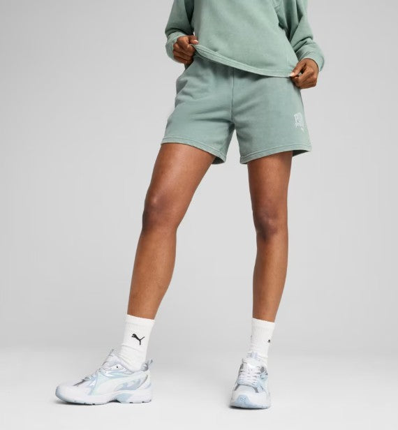 Puma Class Washed Shorts 5" TR Green Moon