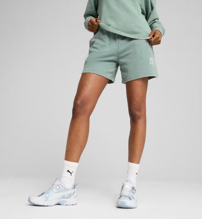 Puma Class Washed Shorts 5" TR Green Moon