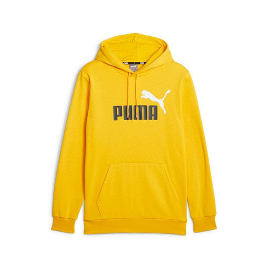 PUMA ESS+ 2 COL BIG LOGO HOODIE FL YELLOW