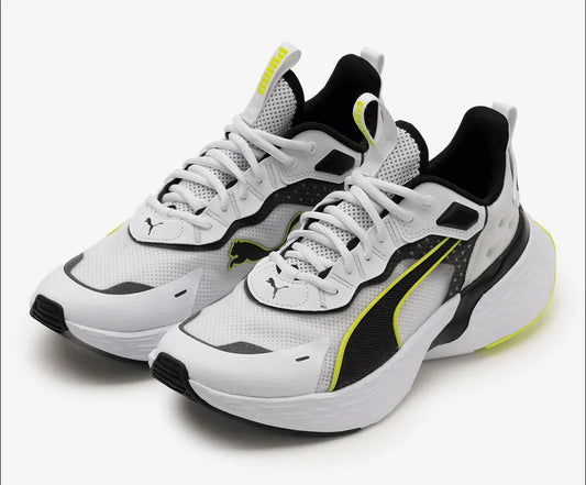 PUMA SOFTRIDE SWAY WHITE/BLACK/LIME
